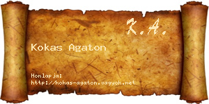 Kokas Agaton névjegykártya